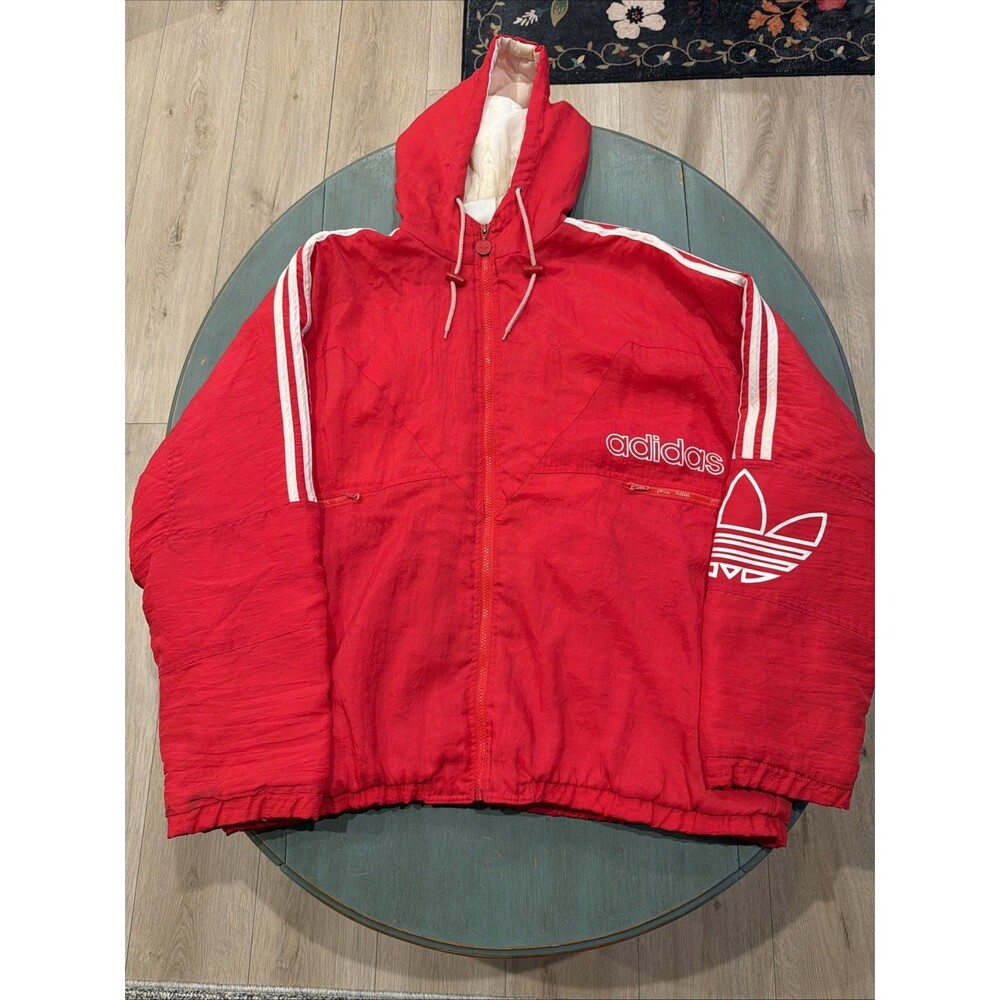 Vtg 80s Adidas Originals Windbreaker Trefoil Logo Made in Korea Men’s XL